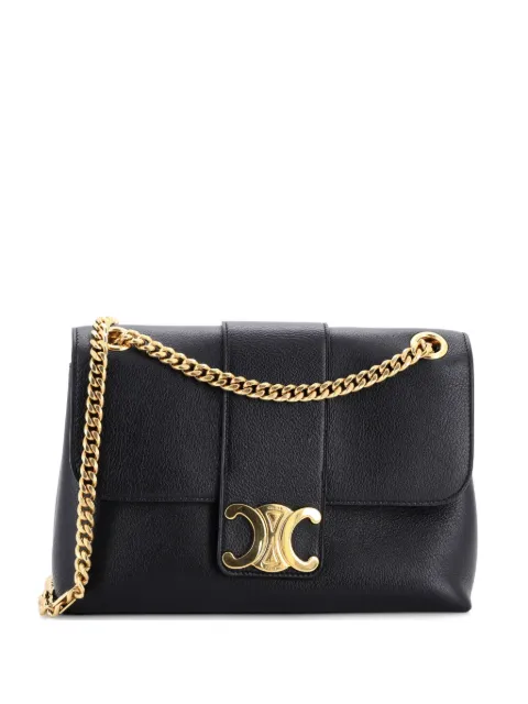 Celine Pre-Owned Victoire Flap Leather Teen shoulder bag Black QFJI72EWCOLXE77B