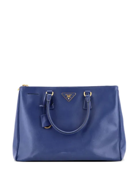Prada Pre-Owned Double Zip Lux Saffiano Leather Large tote bag Blue 5XVDWZ5EV4JUMB5I