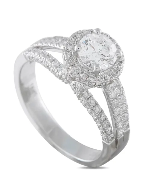 LB Exclusive diamond halo ring Silver MF12050126