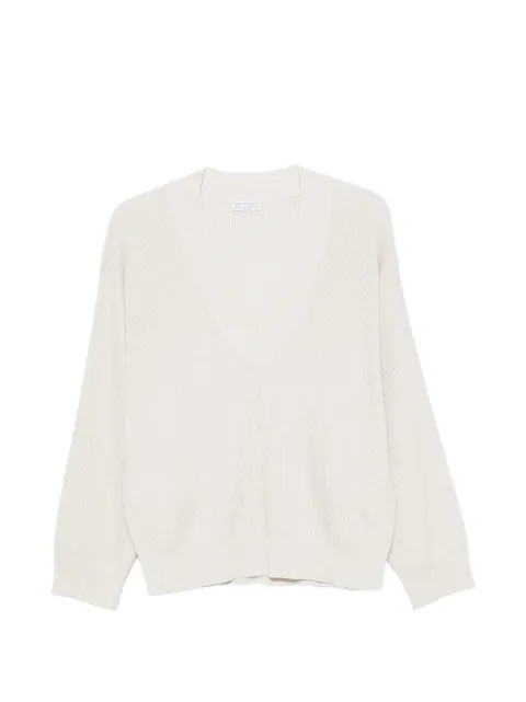Brunello Cucinelli V-neck sweater Neutrals MAZ225902PCTO74