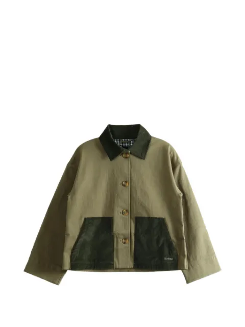 Barbour Cloverdale cropped jacket Green LCA0384