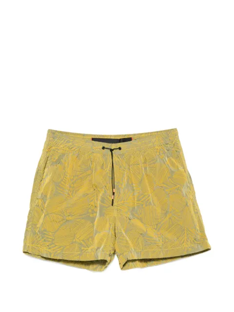 RRD leaf-print drawstring-waistband shorts Yellow 26351