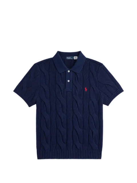 Polo Ralph Lauren cable-knit polo shirt Blue 211B20809001