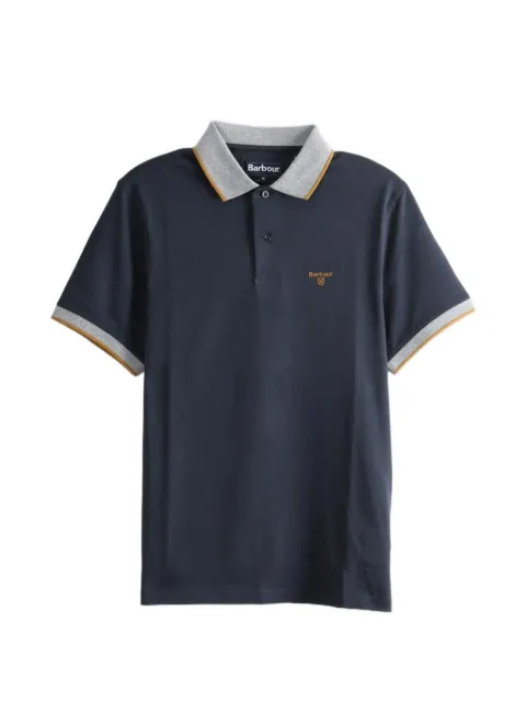 Barbour logo-embroidered polo shirt Blue MML1281