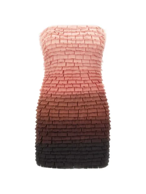 Elisabetta Franchi ruffled dégradé mini dress Pink AB83062E3