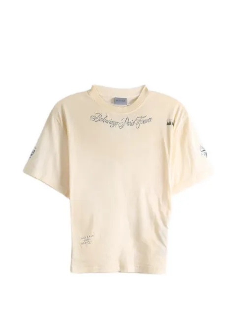 Balenciaga graphic-print T-shirt Neutrals A0016UTUVQ3