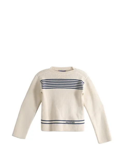 Balenciaga boat-neck sweater Neutrals 876806T3461