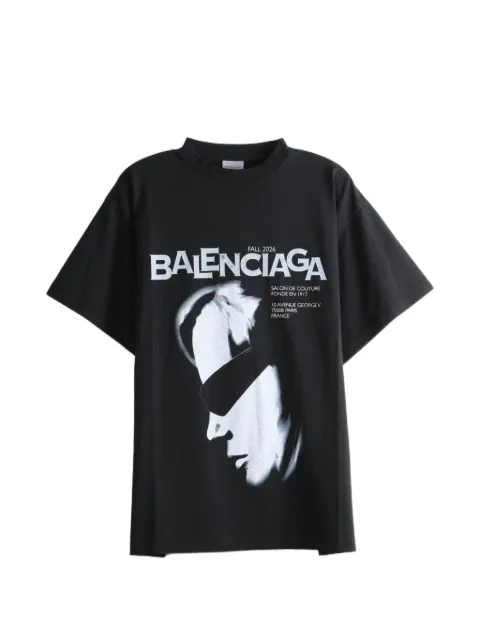 Balenciaga Lady in Shades graphic-print T-shirt Black 850345TUVO5