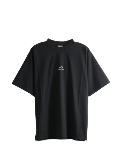 Balenciaga logo-print medium-fit T-shirt Black 764235TUVO7