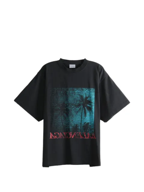 Balenciaga Vintage Holiday graphic-print T-shirt Black A001VVTUVO8