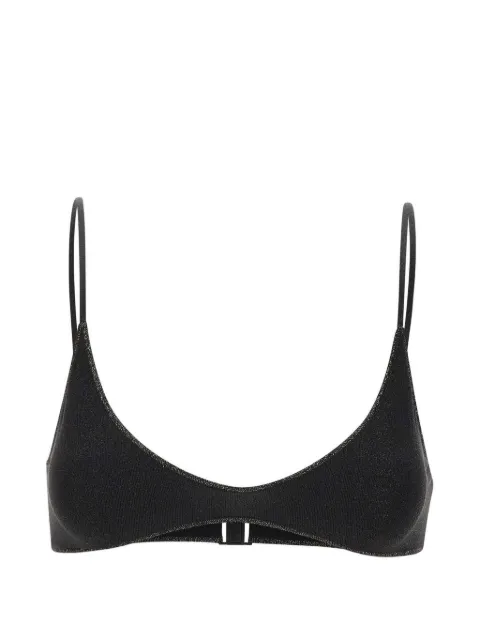 MC2 Saint Barth Paloma lurex-effect bikini top Black PALO000