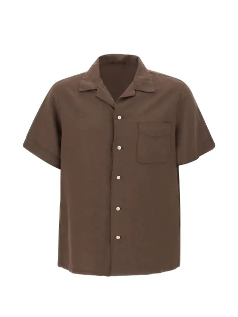 Perfection short-sleeve chest-pocket shirt Brown 26P40049