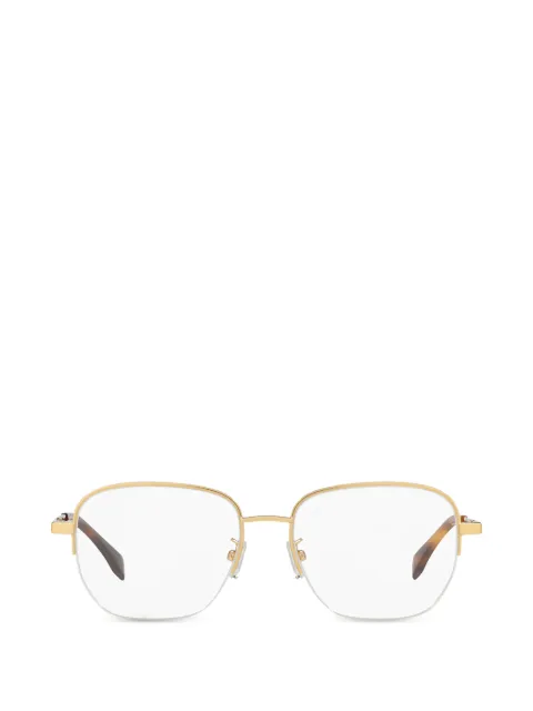 FENDI square semi-rim glasses Gold FE50106F030
