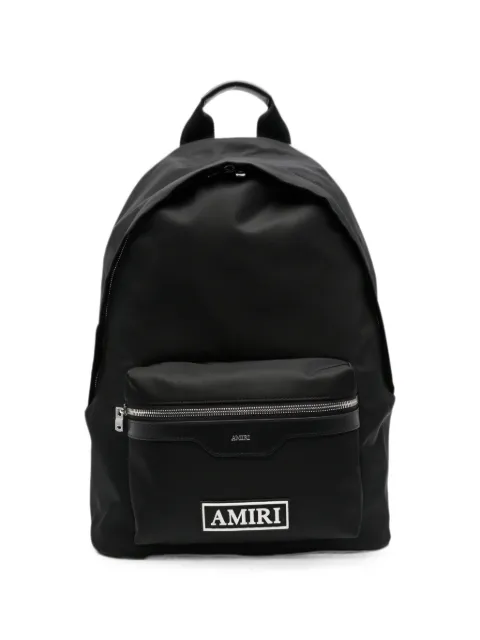 AMIRI logo-patch zip-fastening backpack Black AM326BA003