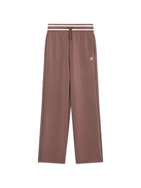 Armani Exchange logo-plaque track pants Brown XW002073AF10804U6136