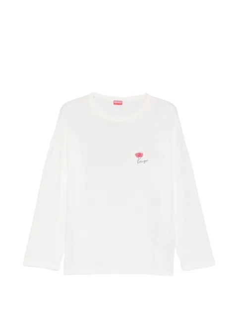 Kenzo Tulip printed T-shirt White FG62TL3594SK