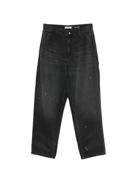 Carhartt WIP paint-splatter washed jeans Black I037024