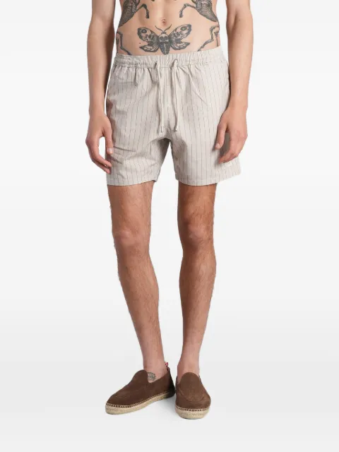 MC2 Saint Barth pinstripe-print drawstring-waist swim shorts Neutrals SYR000107931L