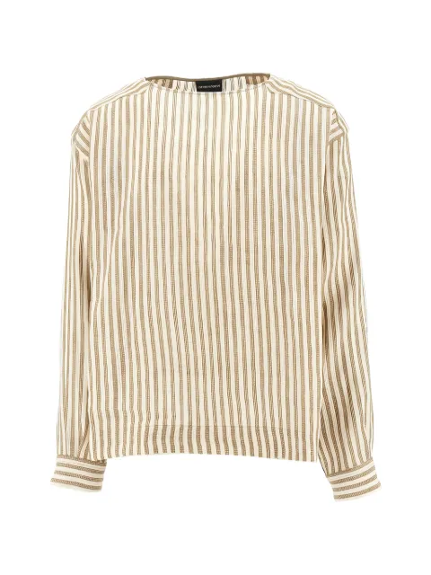 Emporio Armani striped long-sleeve T-shirt Neutrals EM006167TE21557F1020