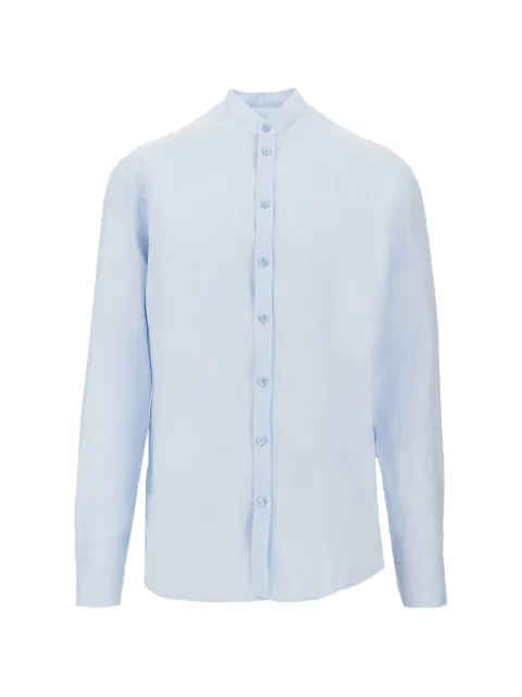 Emporio Armani guru-collar long-sleeve shirt Blue EM000204TE10157