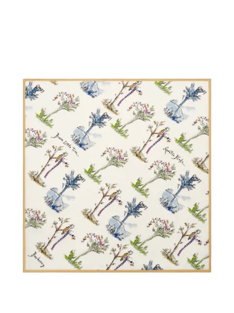 Burberry Brave Little Tree silk scarf Neutrals 8128656