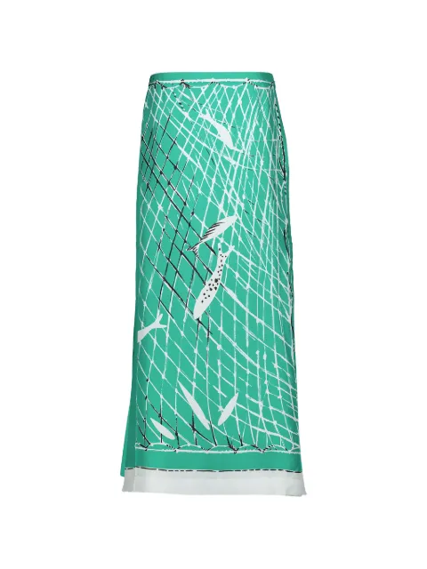 Altuzarra Linnie straight-leg maxi skirt Green F1265017BSP024382305