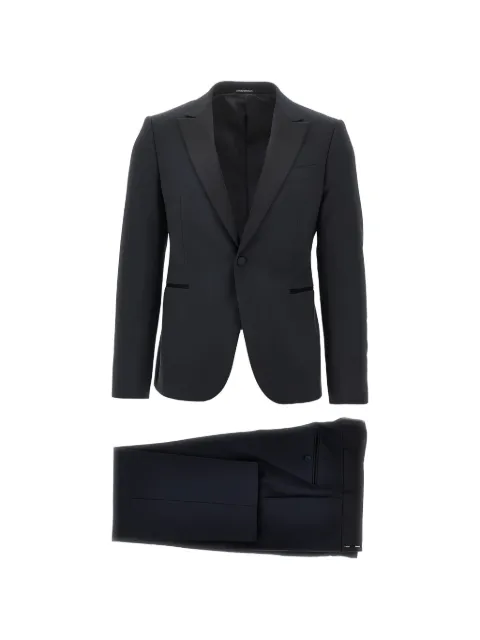 Emporio Armani satin-lapel suit Blue EM000459TE19183