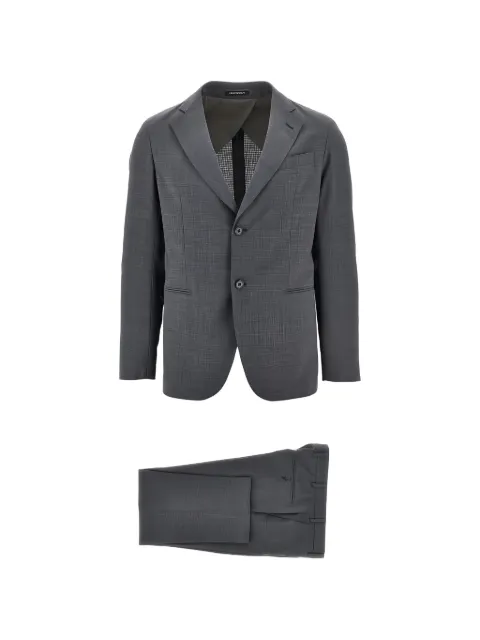 Emporio Armani single-breasted notched-lapel suit Grey EM005786TE20507O8007