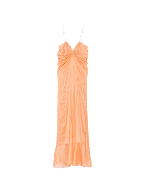 Raquel Diniz New Samba ruched spaghetti-strap dress Orange 5L03102NUS0001900000