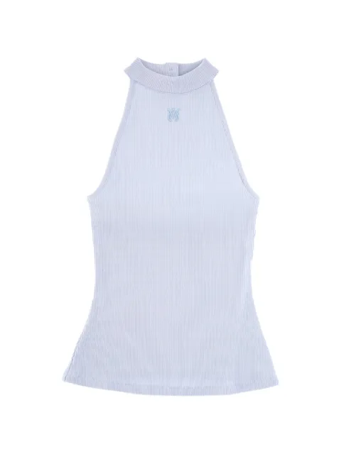AMIRI ribbed-knit halterneck top Blue AWTOJR1091