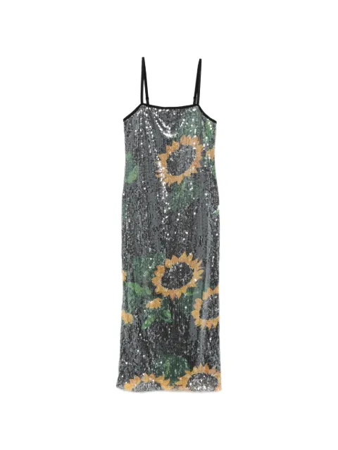 MOSCHINO JEANS floral-print dress Black A04293248