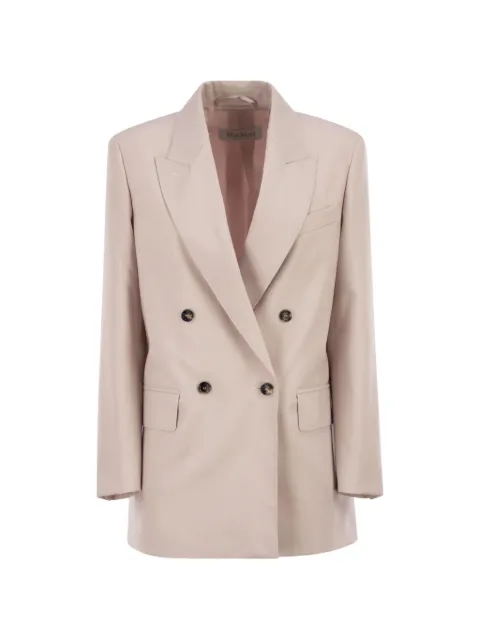 Max Mara double-breasted peak-lapel blazer Neutrals 2611041171600