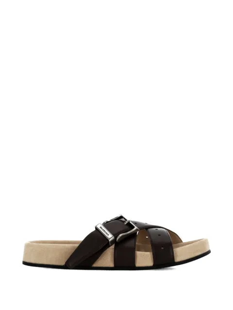 Balenciaga buckle-fastening multi-strap sandals Brown 866354WCDT1