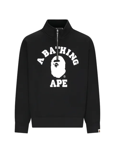 A BATHING APE® College logo-print sweater Black 001SWM301308M