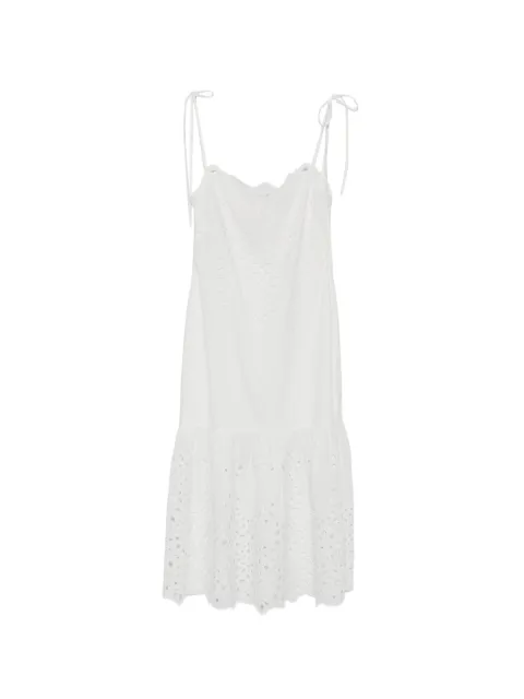 MOSCHINO JEANS broderie-anglaise tie-strap dress White A04523251
