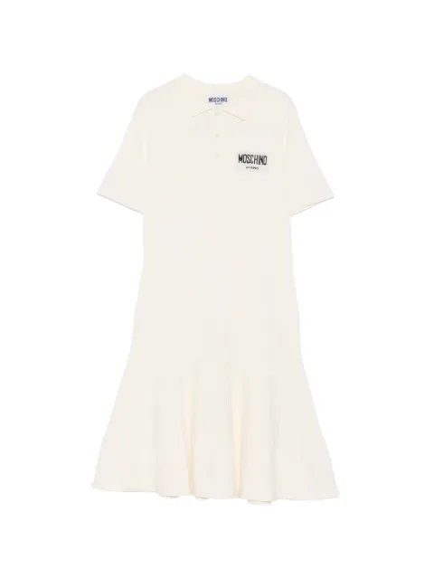 MOSCHINO JEANS logo-detail mini dress Neutrals V04953207