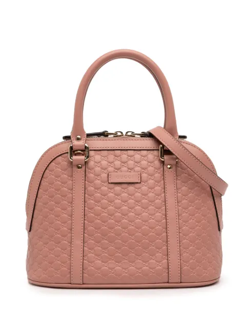 Gucci Pre-Owned 2016-2026 Mini Microguccissima Dome satchel Pink 0B1OQL6CB8YJ9AOP