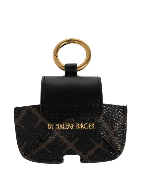 By Malene Birger monogram-print logo-plaque earbud case Brown 104238