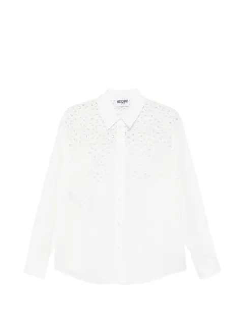 MOSCHINO JEANS broderie-anglaise shirt White A02193251