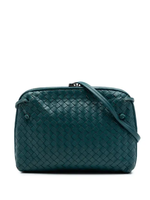 Bottega Veneta Pre-Owned 2012-2026 Nappa Intrecciato Nodini crossbody bag Blue NRYS7E6U972GIVH2