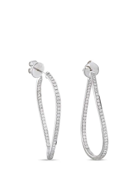 Memoire diamond twisted-hoop earrings Silver MS13050426