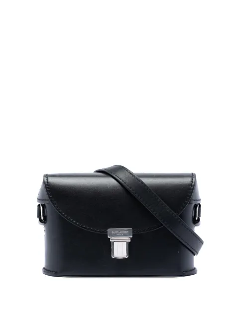 Saint Laurent Pre-Owned 2022 Leather Tuc Box crossbody bag Black JRS54HS44VB814RF