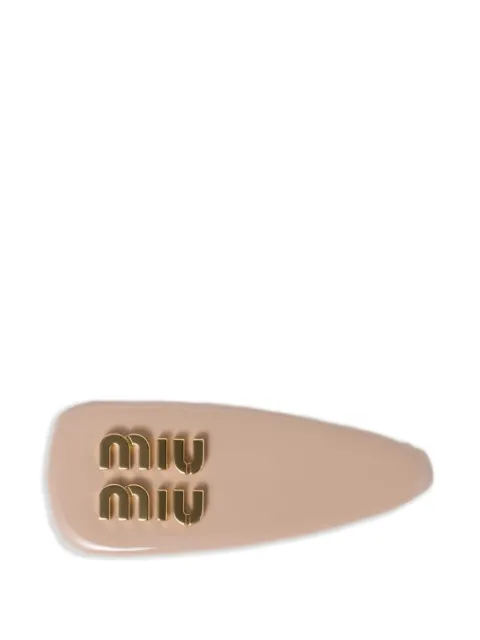 Miu Miu patent-leather hair clip Neutrals 5IF092069