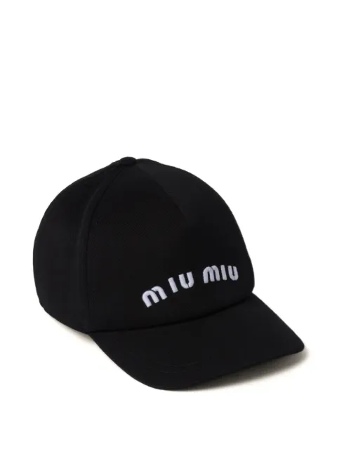 Miu Miu drill baseball cap Black 5HC179ADXI