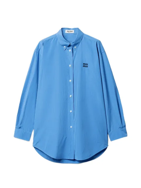 Miu Miu poplin shirt Blue MK1626SAM110RG