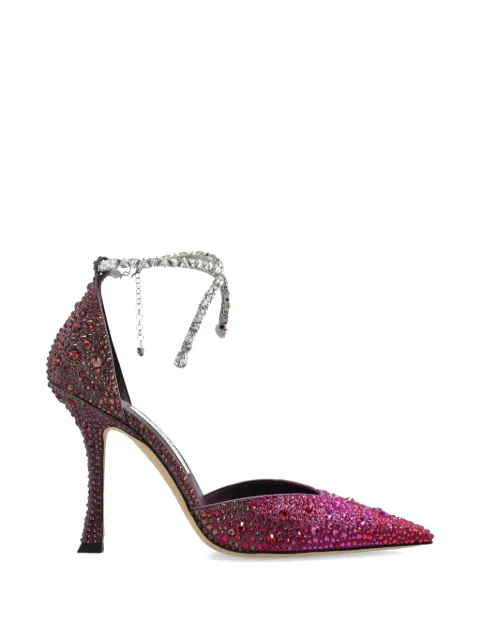 Jimmy Choo Stevie crystal-embellished pumps Purple STEVIE100DKX