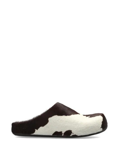 Marni animal-print calf-hair sandals Brown SBMS004601P9283