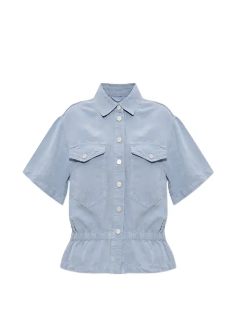 AllSaints elasticated-waist short-sleeve shirt Blue W124PE