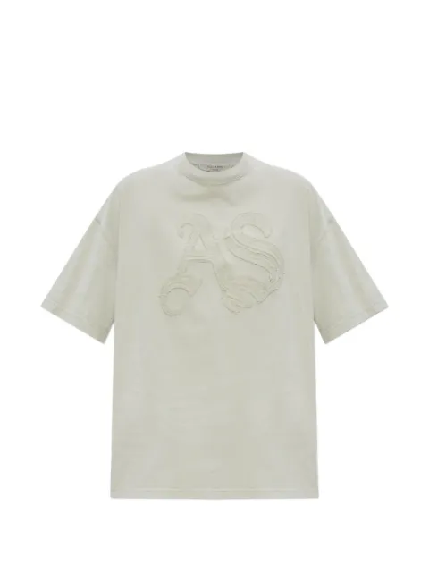 AllSaints Etta logo-appliqué T-shirt Green W125JE