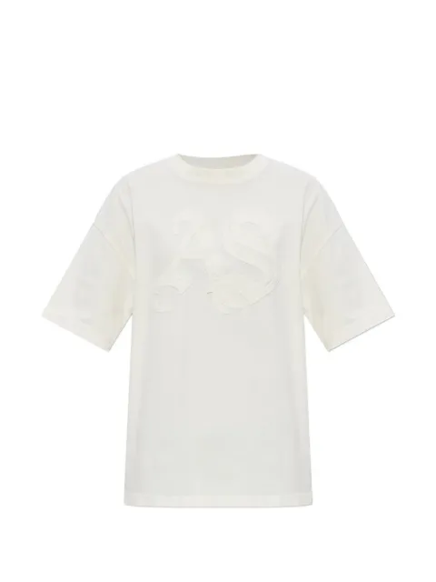 AllSaints Insignia Etta logo-appliqué T-shirt White W125JE